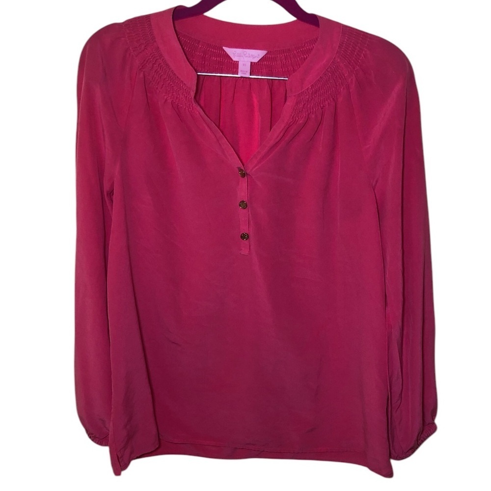 Lilly Pulitzer Elsa silk blouse size XS